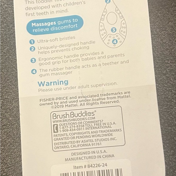 Fisher-Price Toddler Toothbrush (NEW) - Picture 3 of 3